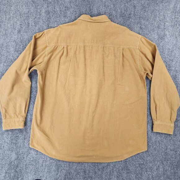 Vintage Columbia Shirt Mens XL Tan Chamios Flannel Button Up Heavyweight Work - Picture 3 of 16
